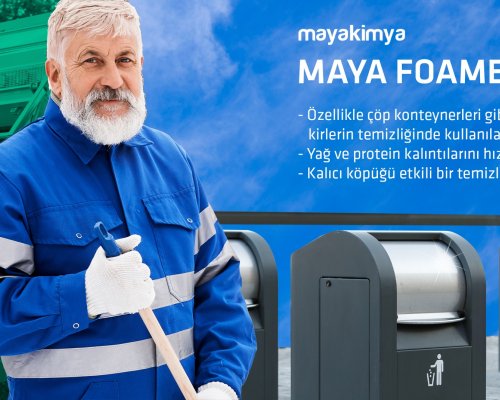 Çöp Konteynerleri Gibi Ağır Yağ Ve Kirleri Temizler Maya Foamer