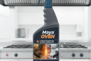 Fırın, fırın Tepsileri ve Davlumbazlar da Yanmış Yağ, Katran ve Kurum  Temizliği Yanmaz Su Bazlı Temizleyicidir.  MAYA OVEN