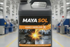Zemin ve Makineler Üzerinden Katranlaşmış  Güçlü Bir Yağ Çözücüdür. Maya SOL